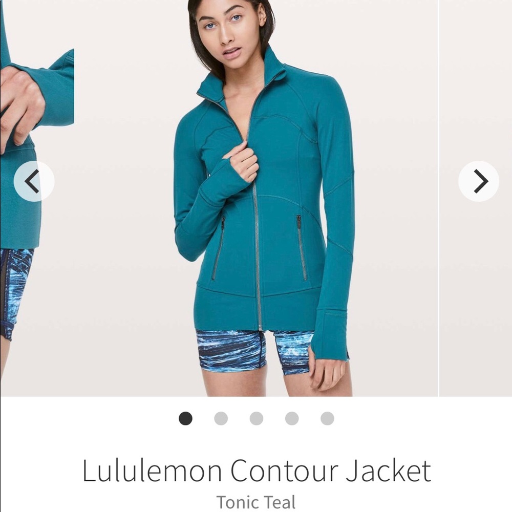 Lululemon Contour Jacket Size 6 - Tonic Teal